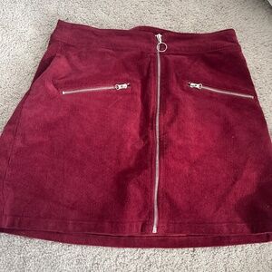 Burgundy skirt